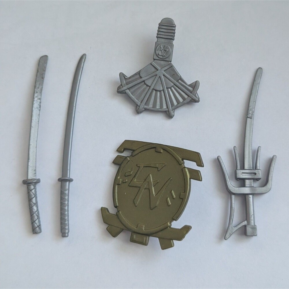 1986 Vintage Chuck Norris Karate Kommandos Sword Shield Accessory Weapon Lot